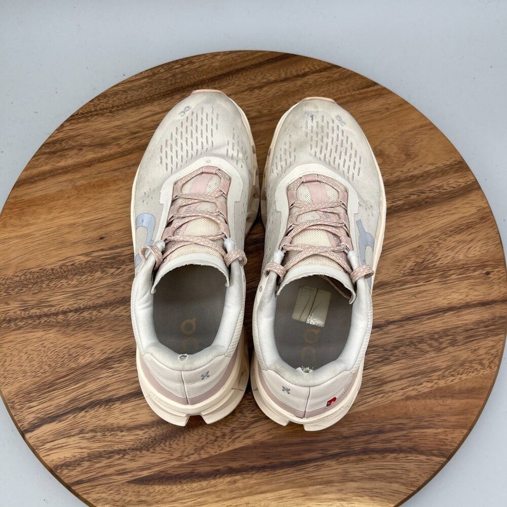 On Cloud Cloudmonster Shoes Womens Size 8.5 Beige Running Comfort Walking Gym - Picture 5 of 9